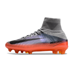 Chuteira Campo Nike Mercurial Superfly 5 Elite FG CR7 Cinza e Laranja