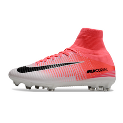 Chuteira Campo Nike Mercurial Superfly 5 Elite FG Branca e Rosa