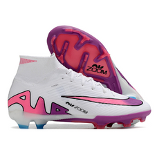 Chuteira Campo Nike Zoom Mercurial Superfly 9 Elite FG Branca,Rosa e Azul - VENI Futebol