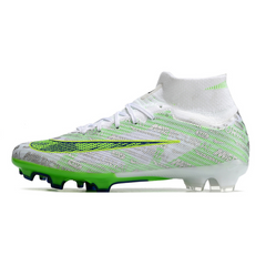 Chuteira Campo Nike Zoom Mercurial Superfly 9 Elite FG Prata e Verde