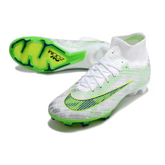 Chuteira Campo Nike Zoom Mercurial Superfly 9 Elite FG Prata e Verde - VENI Futebol