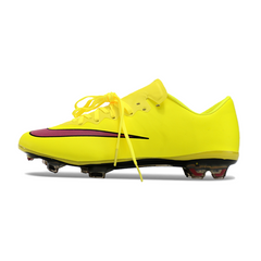 Botas de fútbol Nike Air Zoom Mercurial Vapor 10 Elite FG amarillas y rosas