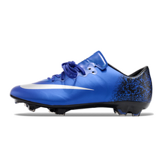 Chuteira Campo Nike Air Zoom Mercurial Vapor 10 Elite FG Azul e Preta CR7