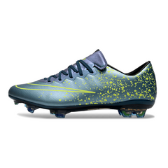 Chuteira Campo Nike Air Zoom Mercurial Vapor 10 Elite FG Prata e Verde