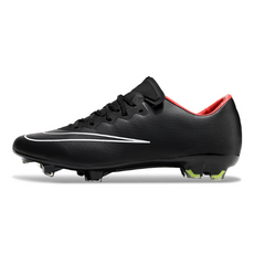 Chuteira Campo Nike Air Zoom Mercurial Vapor 10 Elite FG Preta e Vermelha