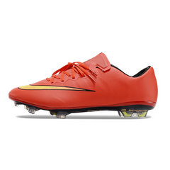 Chuteira Campo Nike Air Zoom Mercurial Vapor 10 Elite FG Vermelha e Amarela