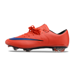 Chuteira Campo Nike Air Zoom Mercurial Vapor 10 Elite FG Vermelha e Azul