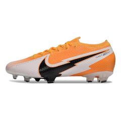Chuteira Campo Nike Zoom Mercurial Vapor 13 Elite FG Laranja e Branca