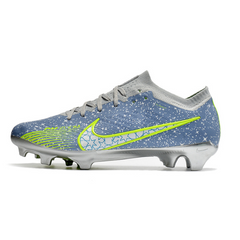 Chuteira Campo Nike Zoom Mercurial Vapor 15 Elite FG Cinza,Verde e Prata - VENI Futebol