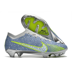 Chuteira Campo Nike Zoom Mercurial Vapor 15 Elite FG Cinza,Verde e Prata - VENI Futebol