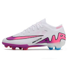 Chuteira Campo Nike Zoom Mercurial Vapor 15 Elite FG Branca, Rosa e Azul