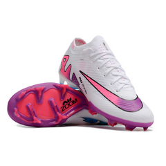 Chuteira Campo Nike Zoom Mercurial Vapor 15 Elite FG Branca, Rosa e Azul - VENI Futebol