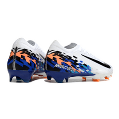 Botas de fútbol Nike Air Zoom Mercurial Vapor 16 Elite FG blancas y azules