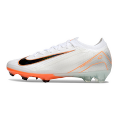 Chuteira Campo Nike Air Zoom Mercurial Vapor 16 Elite FG Branco e Laranja