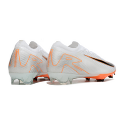 Chuteira Campo Nike Air Zoom Mercurial Vapor 16 Elite FG Branco e Laranja