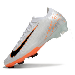 Chuteira Campo Nike Air Zoom Mercurial Vapor 16 Elite FG Branco e Laranja