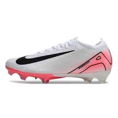 Botas de fútbol Nike Air Zoom Mercurial Vapor 16 Elite FG en color blanco y rosa claro