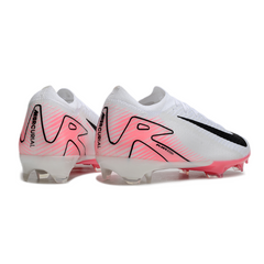 Botas de fútbol Nike Air Zoom Mercurial Vapor 16 Elite FG en color blanco y rosa claro