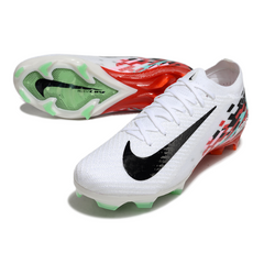 Chuteira Campo Nike Air Zoom Mercurial Vapor 16 Elite FG Branco e Vermelho