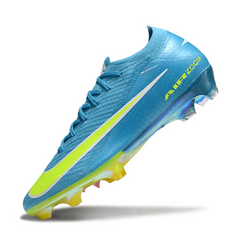 Chuteira Campo Nike Air Zoom Mercurial Vapor 16 Elite FG Azul Claro e Amarelo
