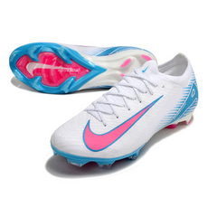 Chuteira Campo Nike Air Zoom Mercurial Vapor 16 Elite FG Branca, Azul e Rosa - VENI Futebol