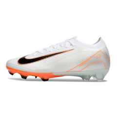 Botas de fútbol Nike Air Zoom Mercurial Vapor 16 Elite FG en color blanco y naranja