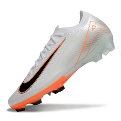 Botas de fútbol Nike Air Zoom Mercurial Vapor 16 Elite FG en color blanco y naranja