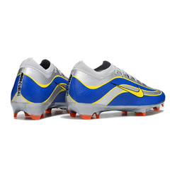 Chuteira Campo Nike Air Zoom Mercurial Vapor 16 Elite FG Cinza e Azul R9