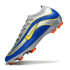 Chuteira Campo Nike Air Zoom Mercurial Vapor 16 Elite FG Cinza e Azul R9