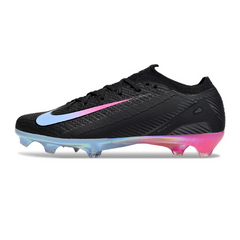 Chuteira Campo Nike Air Zoom Mercurial Vapor 16 Elite FG Preta, Azul Claro e Rosa