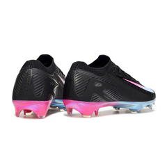 Chuteira Campo Nike Air Zoom Mercurial Vapor 16 Elite FG Preta, Azul Claro e Rosa