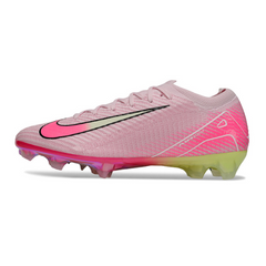 Chuteira Campo Nike Air Zoom Mercurial Vapor 16 Elite FG Rosa Claro e Verde