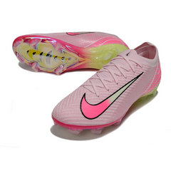 Chuteira Campo Nike Air Zoom Mercurial Vapor 16 Elite FG Rosa Claro e Verde