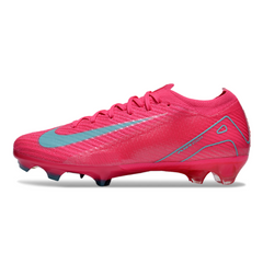 Chuteira Campo Nike Air Zoom Mercurial Vapor 16 Elite FG Rosa e Azul Claro