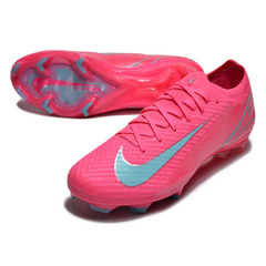 Chuteira Campo Nike Air Zoom Mercurial Vapor 16 Elite FG Rosa e Azul Claro