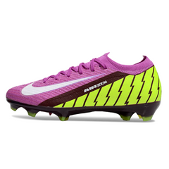 Botas de fútbol Nike Air Zoom Mercurial Vapor 16 Elite FG rosas y verdes