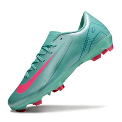 Botas de fútbol Nike Zoom Mercurial Vapor 16 Academy FG azul claro y rosa