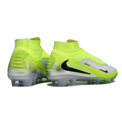 Chuteira Campo Nike Phantom 6 DF Elite Cinza e Verde Claro