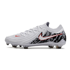 Chuteira Campo Nike Phantom GX2 Elite FG Branca, Preta e Vermelha