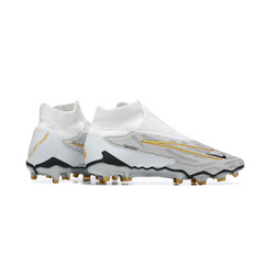 Chuteira Campo Nike Phantom GX Elite DF FG Cinza e Branca - VENI Futebol