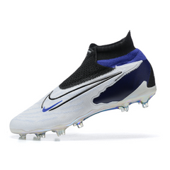 Chuteira Campo Nike Phantom GX Elite DF FG Branca,Azul e Preta - VENI Futebol