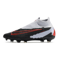 Chuteira Campo Nike Phantom GX Elite DF FG Preta, Branca e Vermelha - VENI Futebol