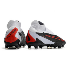 Chuteira Campo Nike Phantom GX Elite DF FG Preta, Branca e Vermelha - VENI Futebol