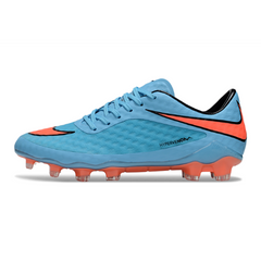 Chuteira Campo Nike Phantom Hypervenom Elite FG Azul Claro e Laranja