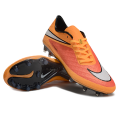 Botas de fútbol Nike Phantom Hypervenom Elite FG naranja y rojo