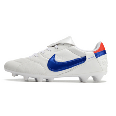 Chuteira Campo Nike Premier 3 FG Branca e Azul