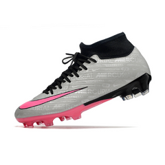 Chuteira Campo Nike Zoom Mercurial Superfly 9 Academy FG Cinza e Rosa - VENI Futebol