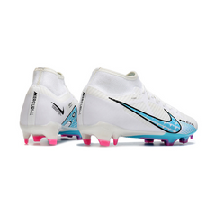 Chuteira Campo Nike Zoom Mercurial Superfly 9 Academy FG Branca, Azul e Rosa - VENI Futebol