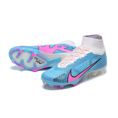 Chuteira Campo Nike Zoom Mercurial Superfly 9 Elite FG Azul e Rosa - VENI Futebol