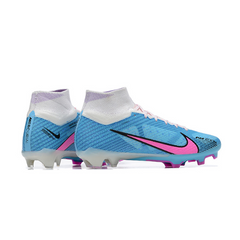 Chuteira Campo Nike Zoom Mercurial Superfly 9 Elite FG Azul e Rosa - VENI Futebol